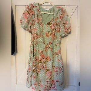 Floral Green Dress